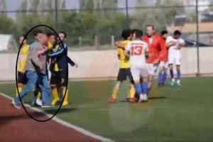 Futbolcusunu döven başkandan açıklama