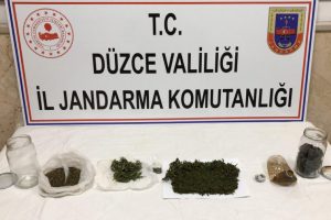 Köpeklerle yapılan aramada 100 gram esrar ele geçirildi