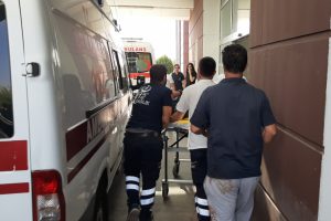 Bacağını spiralle kesti