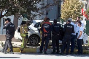 Eşi ile sorunları olan kişi kendini yakmak istedi