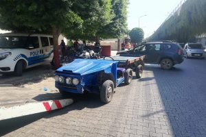 Polisleri şaşkına çeviren araç trafikten men edildi