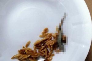 Hastane yemeğinden kertenkele çıktı