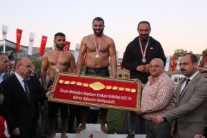 Tosya Yağlı Güreşleri'nde başpehlivan Fatih Atlı
