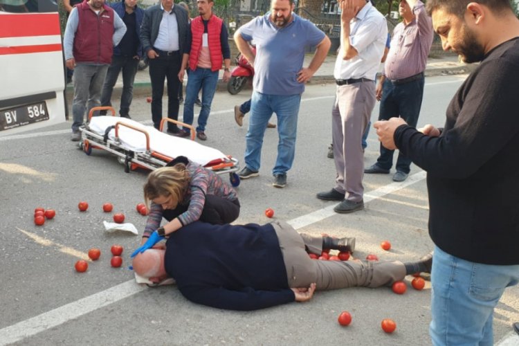 Bursa'da kask takmayan motosiklet sürücüsü başından yaralandı