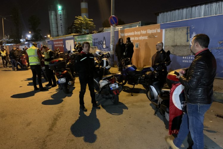 Motosikletçiler Atatürk'ü anmak için konvoy yaptı