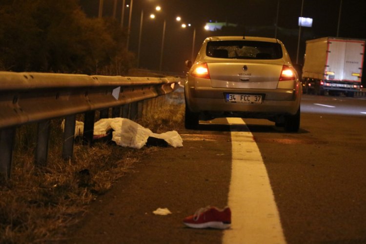 TEM'de otomobilin çarptığı kadın hayatını kaybetti