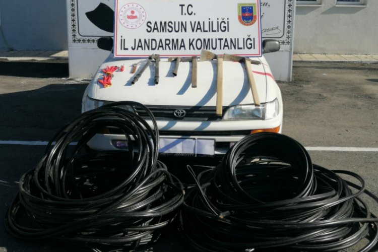Jandarmadan kablo hırsızlarına operasyon: 3 gözaltı