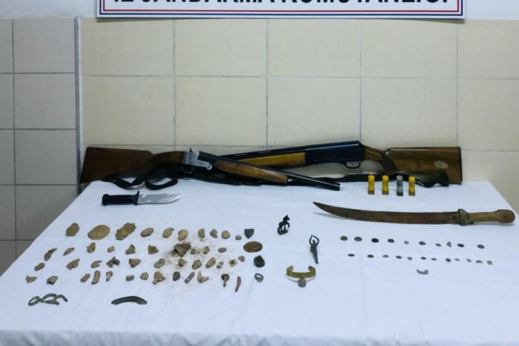 Tarihi eserlerle yakalandılar