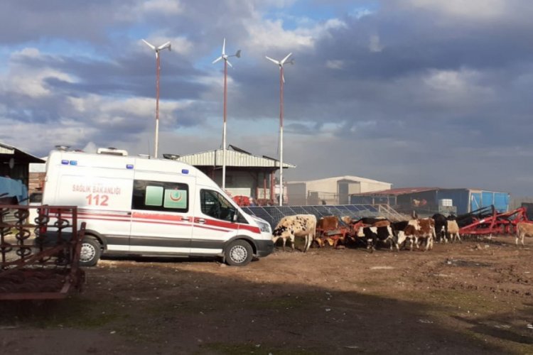 Çiftlikte çıkan yangın büyümeden kontrol altına alındı
