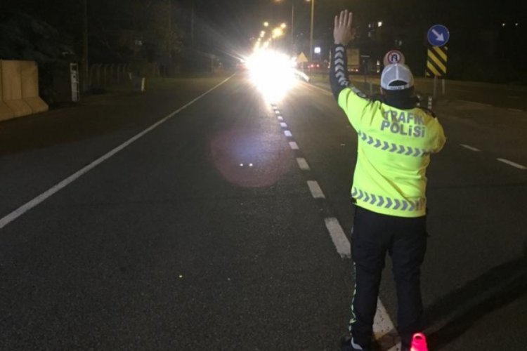 57 araç trafikten men edildi