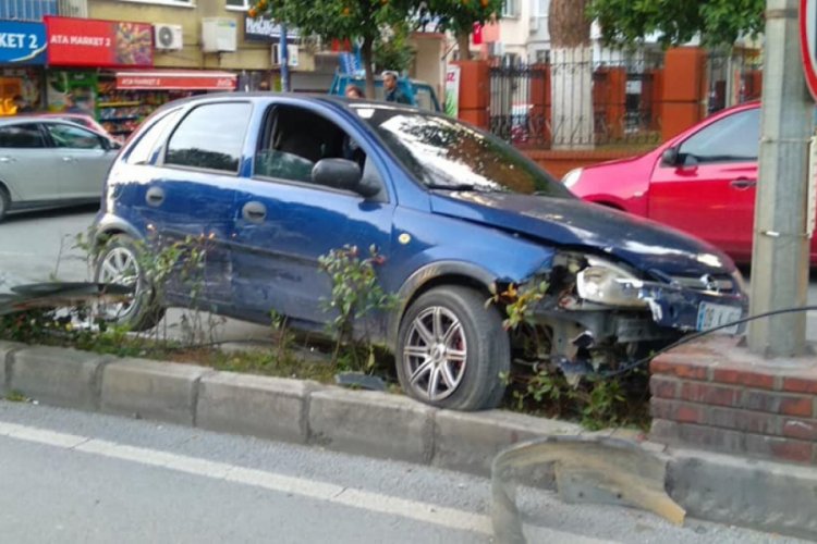 Kazayı engellemek isterken kaza yaptı