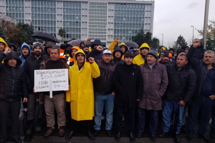 İBB'den işten çıkarılan işçiler eylemlerinin 100. gününde