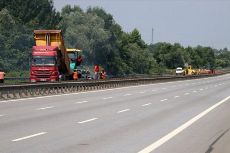 Anadolu Otoyolu'nda yenileme çalışması
