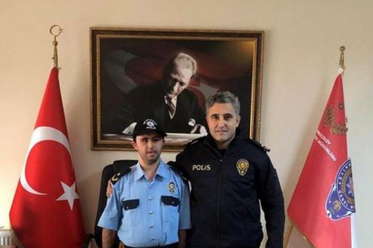 Otizmli Ömer'in polis olma hayali gerçek oldu