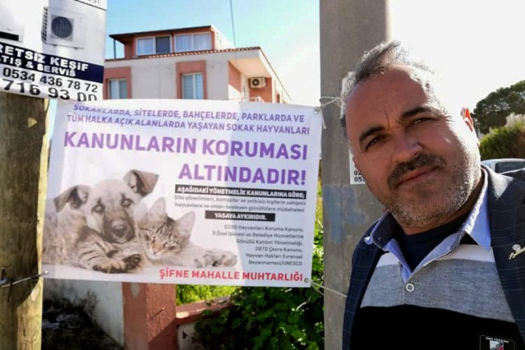 Muhtar, sokak hayvanlarının haklarını hatırlattı