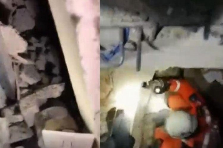Enkaz altından yükselen ses, jandarma ekiplerini harekete geçirdi