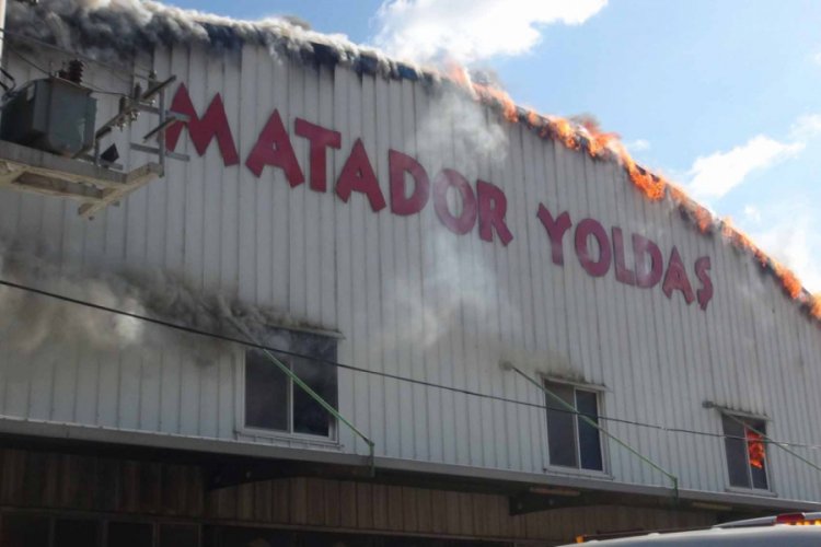 Gıda dağıtım firmasında yangın çıktı