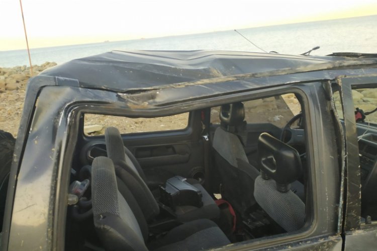 Plajda Off-Road cipi takla attı