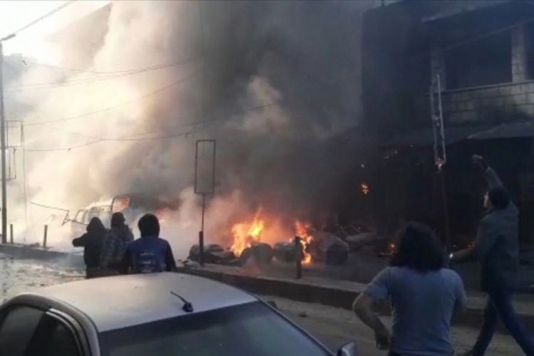 Afrin'de bombalı terör eylemi sivilleri hedef aldı: 4 ölü, 15 yaralı