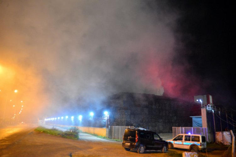 Pamuk fabrikasında yangın