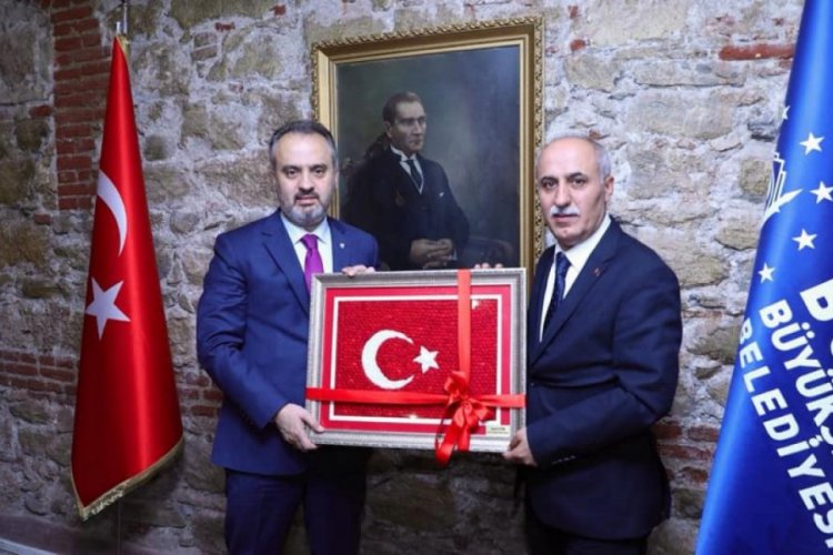 Bursa Yenişehir Belediye Başkanı Aydın'dan Başkan Aktaş'a ziyaret