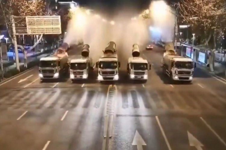 Çin'de koronavirüs ilaçlaması