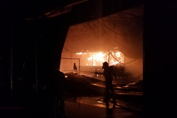 Ankara'da fabrika yangını