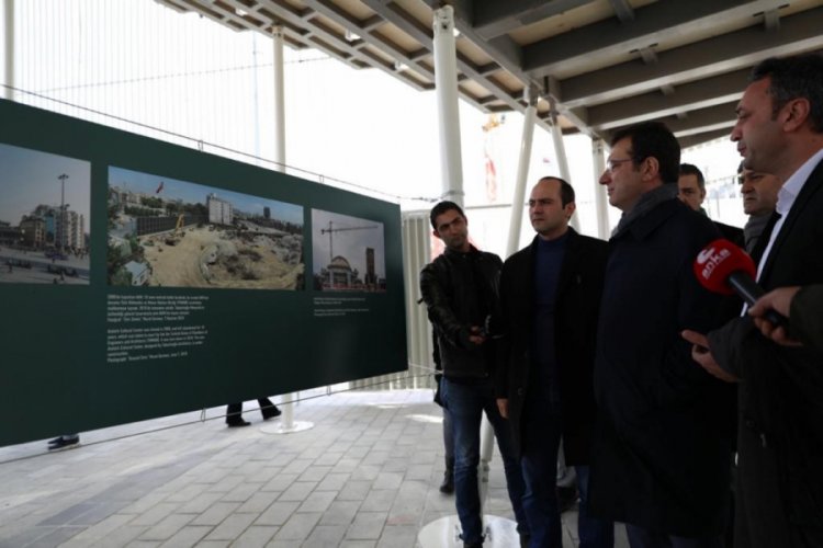 İmamoğlu'ndan tartışma konusu olan geçici sergi platformuna ziyaret