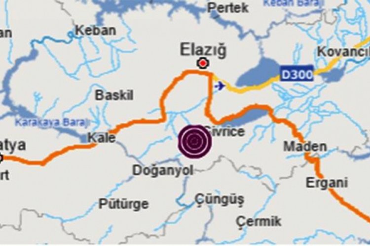 Elazığ'da deprem meydana geldi