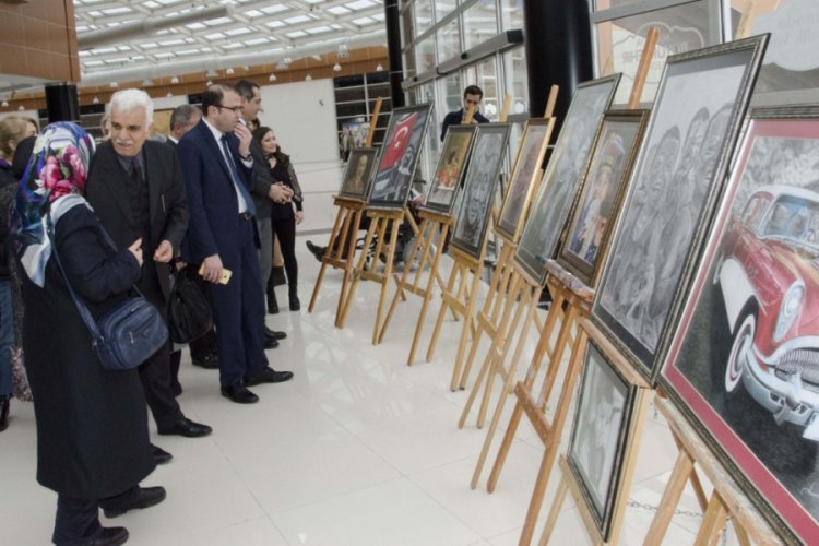 Malatya'da 'Silüet Resim' sergisi açıldı