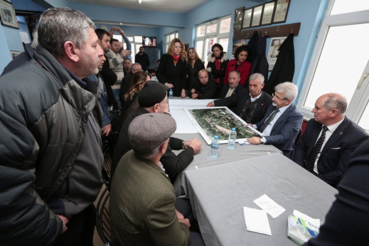 Bursa Nilüfer Belediye Başkanı Erdem'den Kadriye Mahallesi'nde inceleme