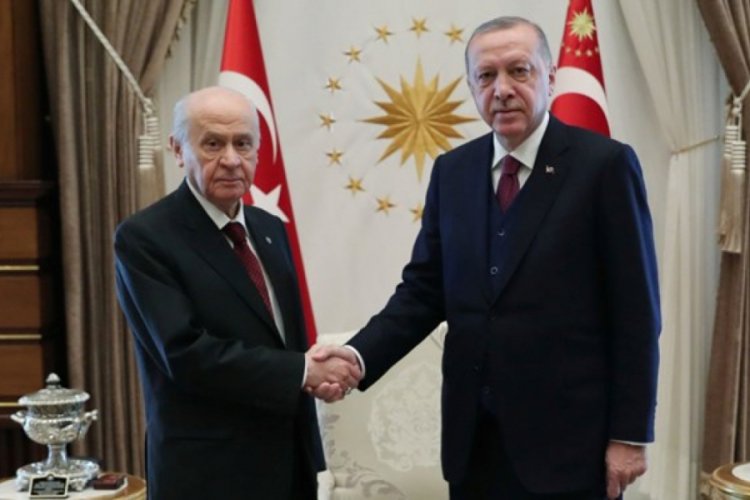 Erdoğan ve Bahçeli Beştepe'de bir araya geldi