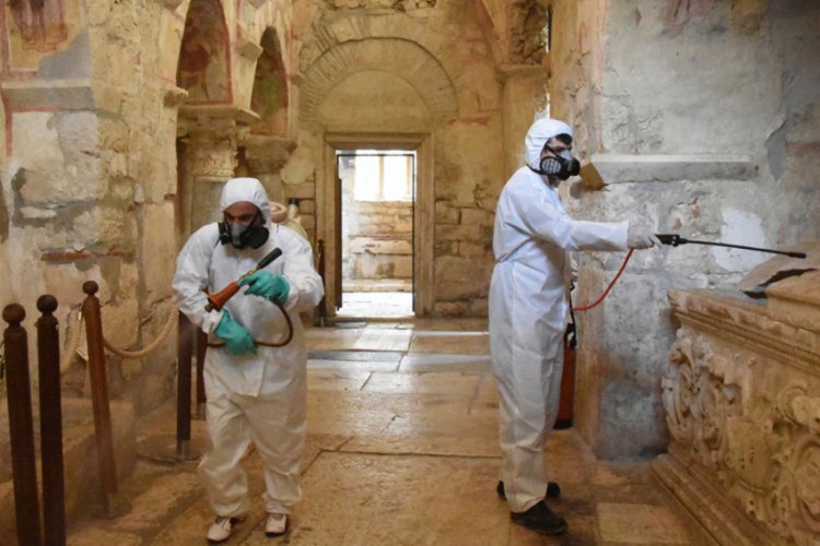 Noel Baba Müzesi ve antik kentlerde koronavirüs dezenfeksiyonu
