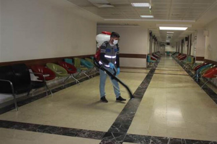 Fırat Üniversitesi Hastanesi dezenfekte edildi