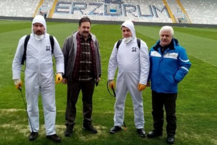 Kazım Karabekir Stadı'nda dezenfekte yapıldı