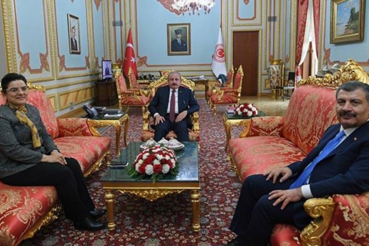 Şentop, Sağlık Bakanı Koca'yı kabul etti