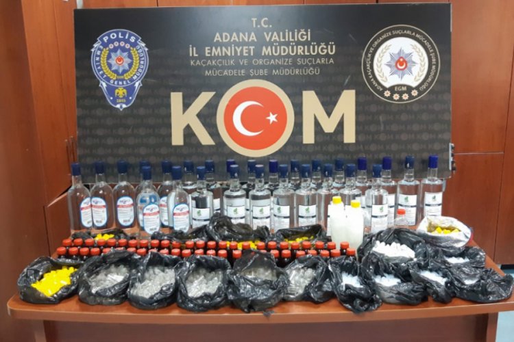 Adana'da 80 bin lira değerinde etil alkol ele geçirildi