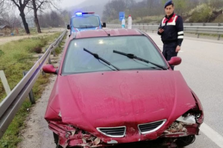 Bursa'da yağmur kazaya yol açtı