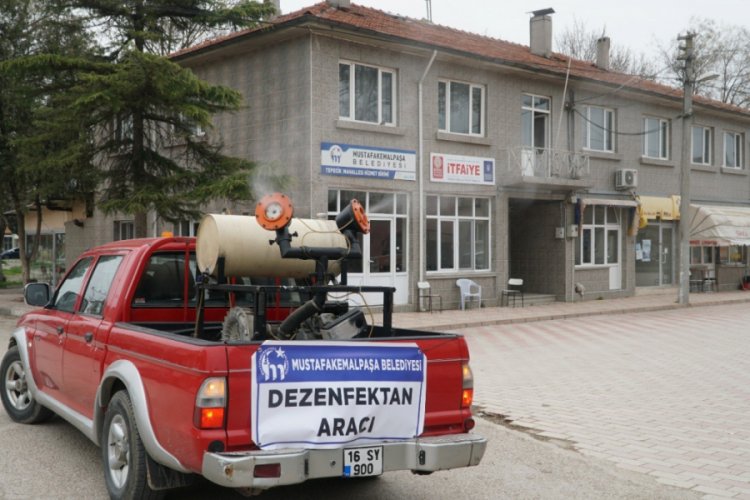 Bursa Mustafakemalpaşa'da kırsal mahalleler dezenfekte ediliyor