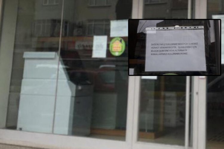 Corona virüs şüphesiyle banka şubesi kapatıldı