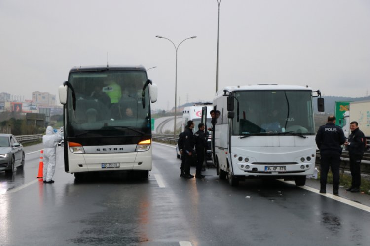 TEM Otoyolunda koronavirüs denetimi
