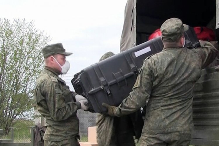 Rus askeri uzmanların yardımıyla kurulan sahra hastanesi hizmete giriyor