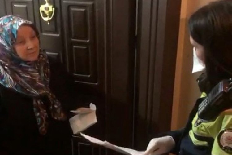 Bursa'da yaşlı kadın eve gelen polise böyle dua etti