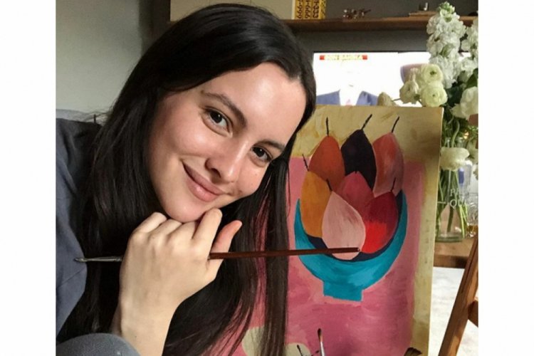 Oyuncu Leyla Feray'ın resim keyfi