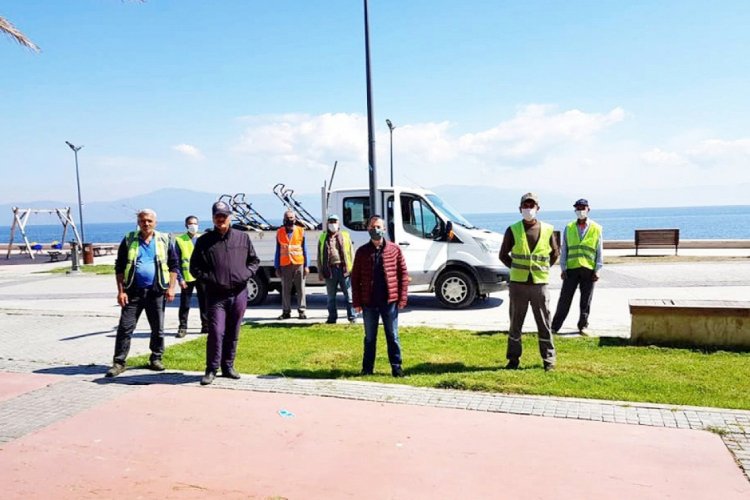 Bursa Mudanya'da temizlik ve ıslah çalışması