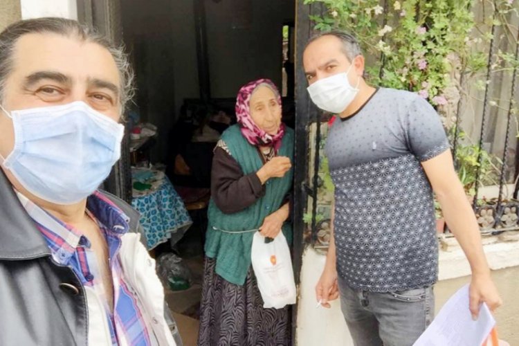 Bursa Mudanya'da dezenfektan desteği