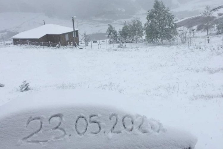 Ordu'da mayısta kar sürprizi