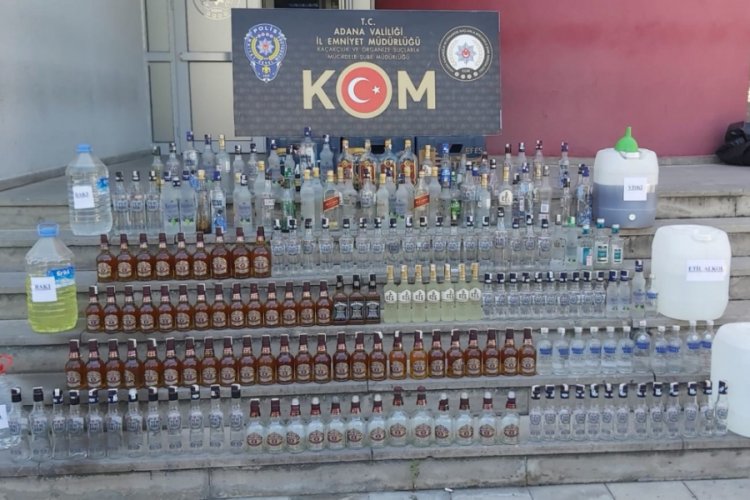 Adana'da kaçak ve sahte içki operasyonu