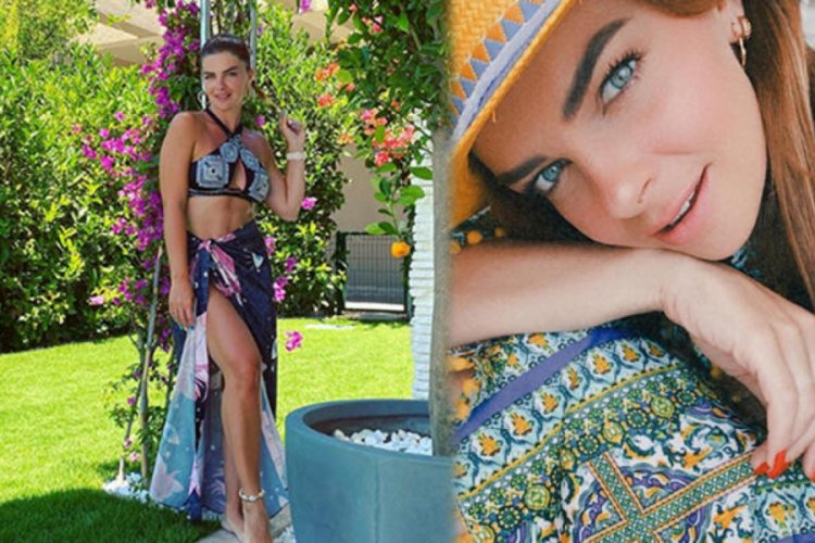Pelin Karahan'dan tatil pozu