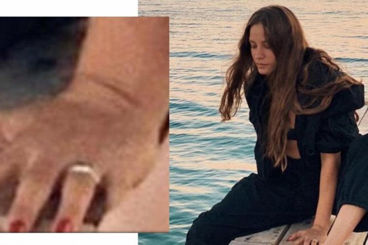 Serenay Sarıkaya'nın parmağındaki yüzük dikkat çekti